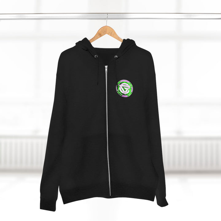 CG LION HEART GREEN PURPLISH PINK LIFT OR DIE ZIP UP