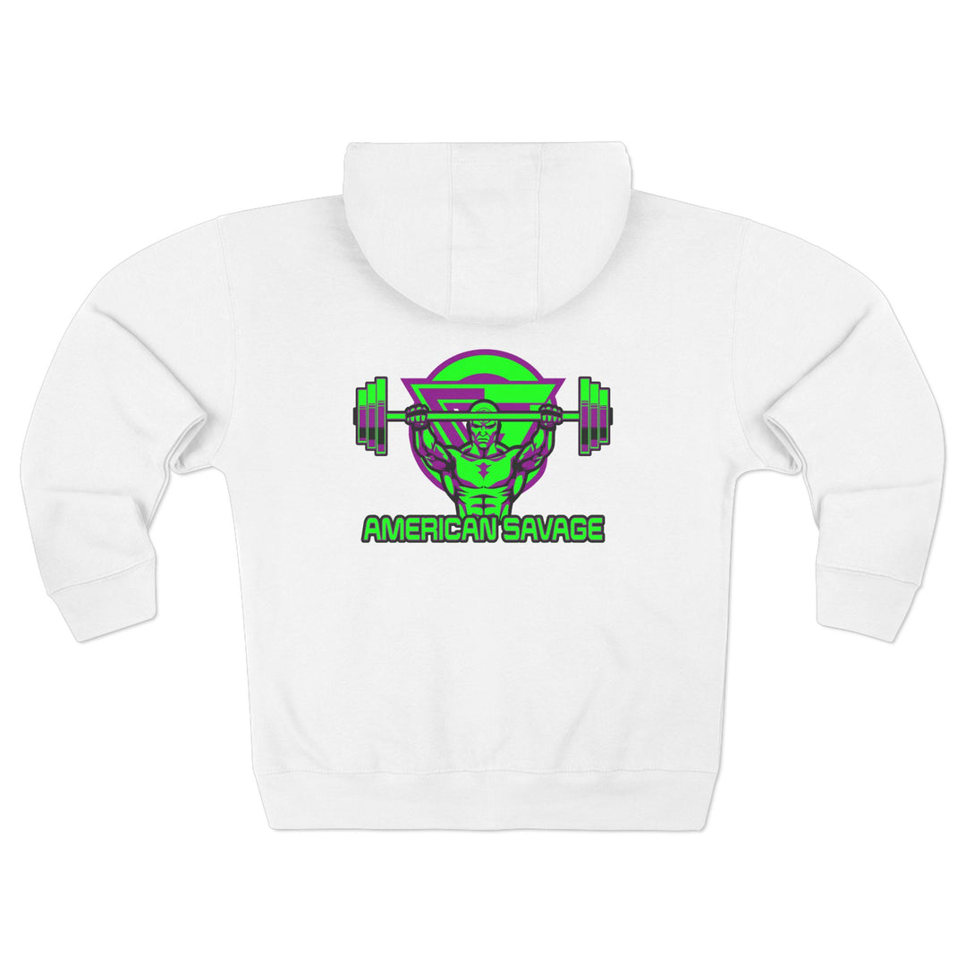ENTER THE MAC PURPLE GREEN/AMERICAN SAVAGE ZIP UP