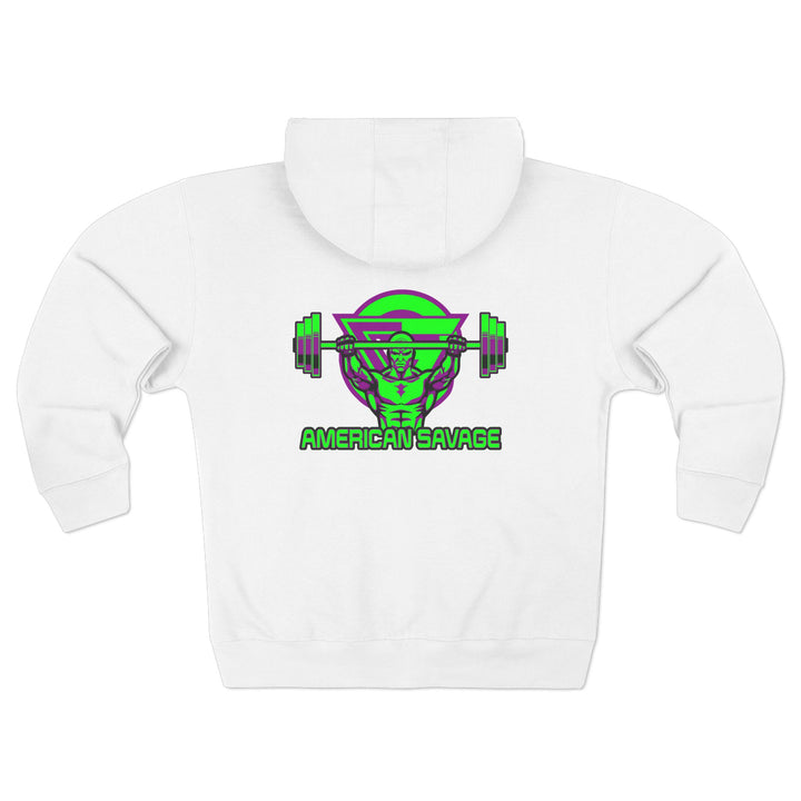 ENTER THE MAC PURPLE GREEN/AMERICAN SAVAGE ZIP UP
