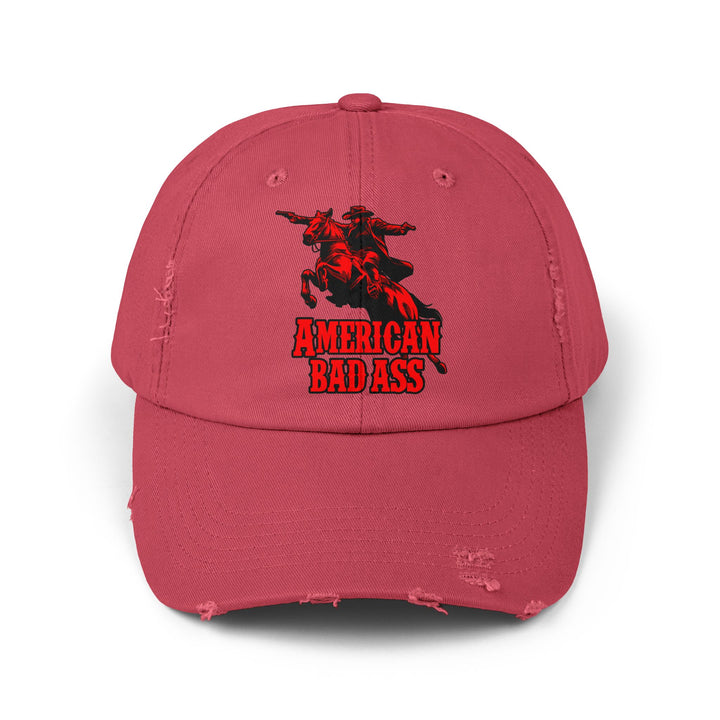 COWBOY OUTLAW RED/AMERICAN BADASS CAP