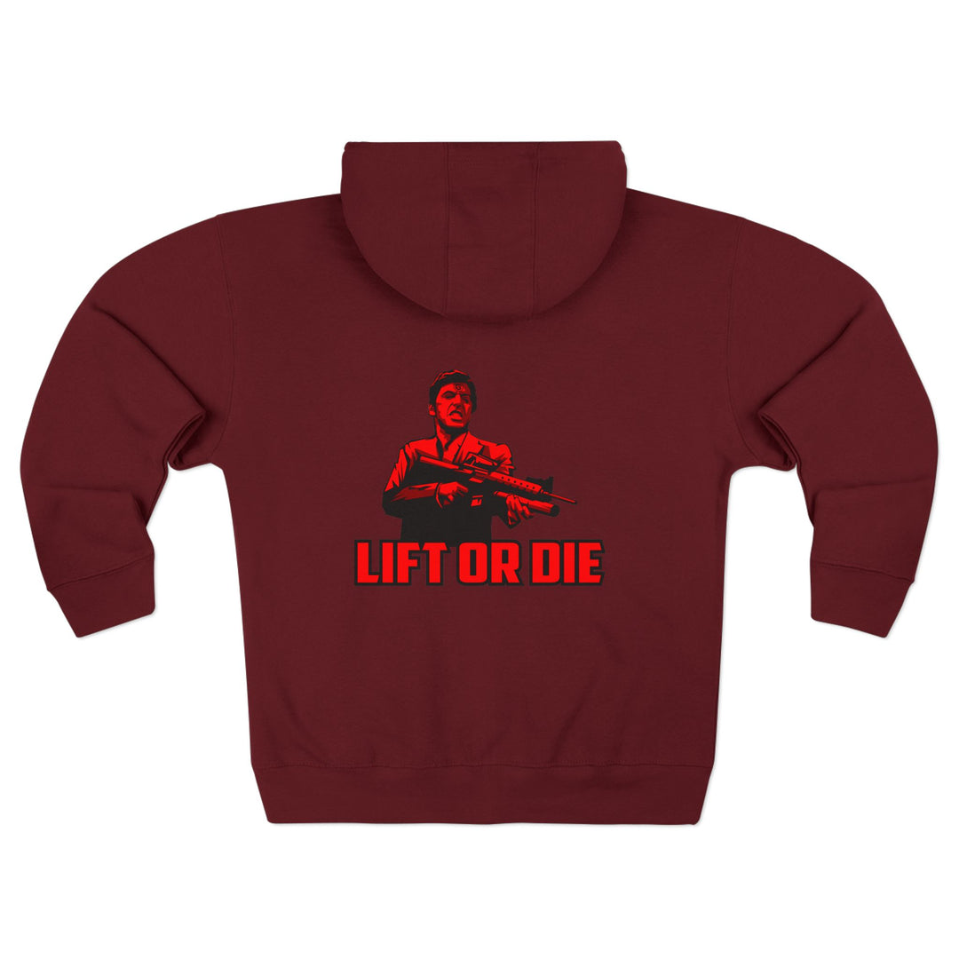 CG FINAL BOSS RED/LIFT OR DIE ZIP UP