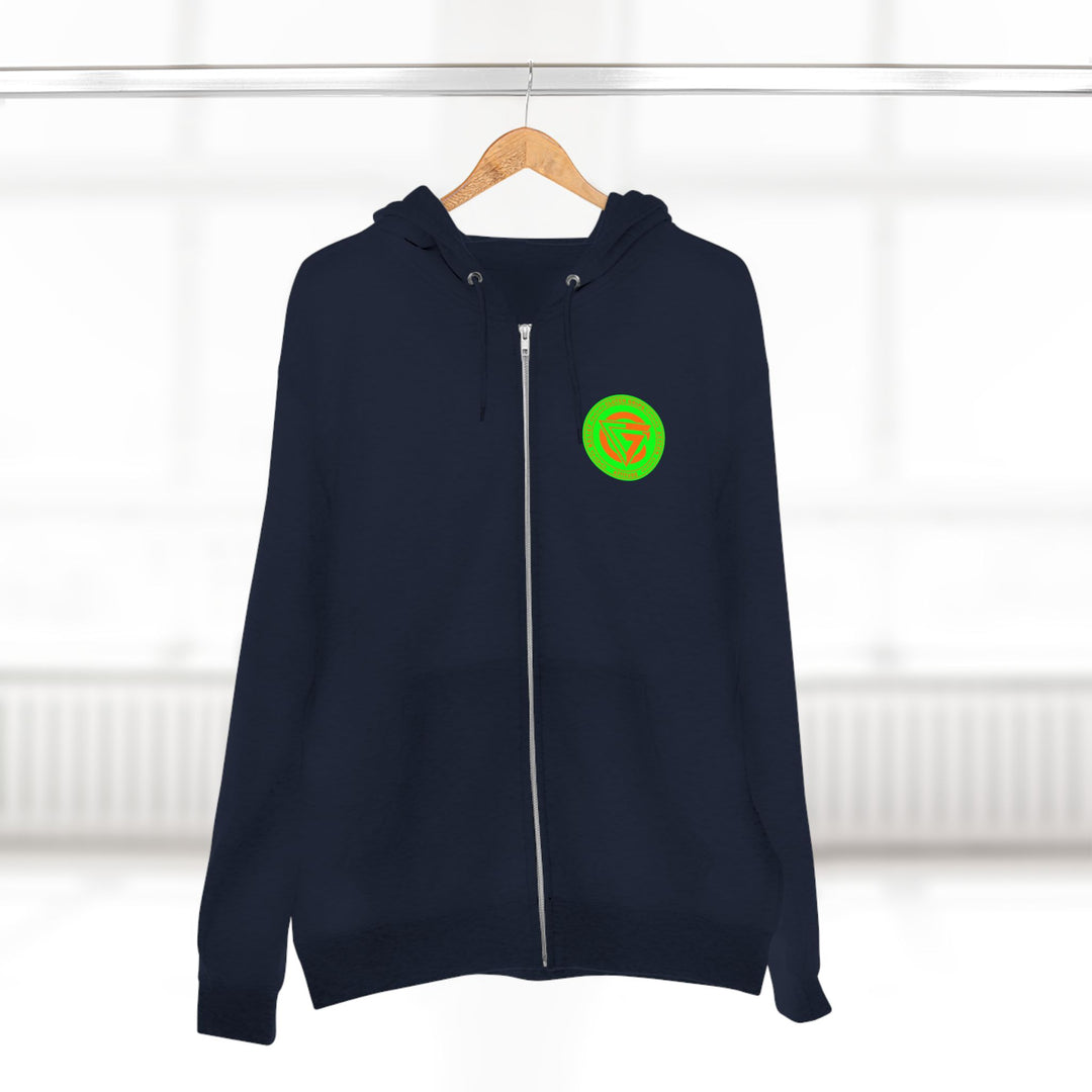 CG TIGER FLAME GREEN ORANGE/LIVE FOR IT ZIP UP