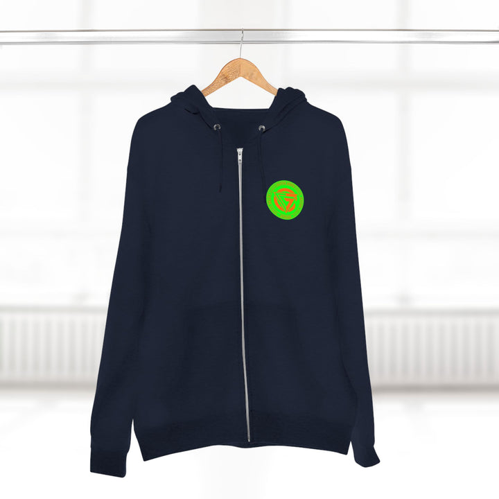 CG TIGER FLAME GREEN ORANGE/LIVE FOR IT ZIP UP