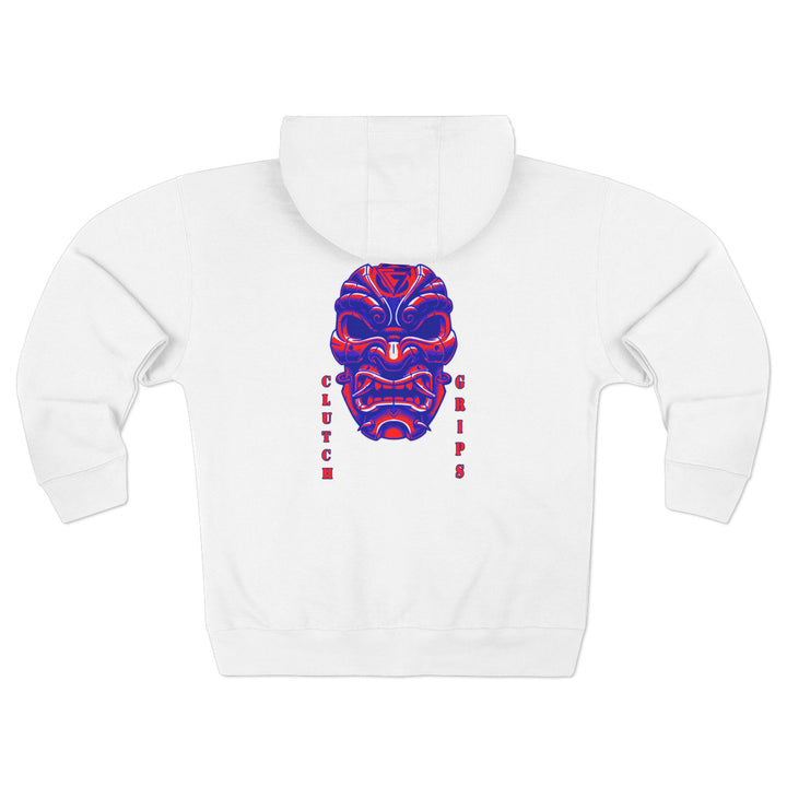 CG SAMURAI MASK RED BLUE/CLUTCH GRIPS ZIP UP
