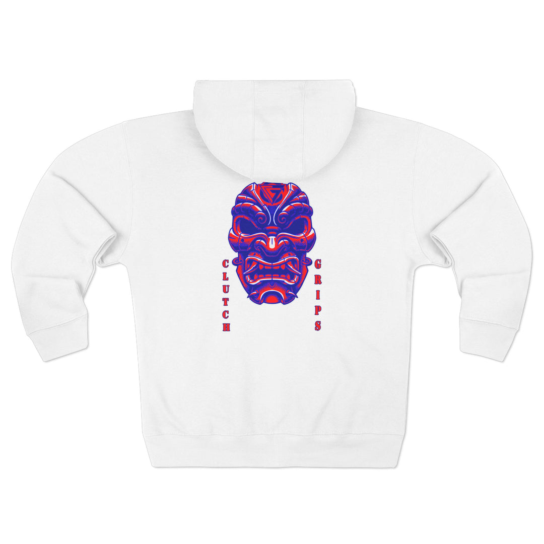 CG SAMURAI MASK RED BLUE/CLUTCH GRIPS ZIP UP