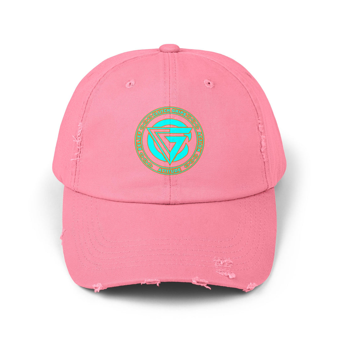 CG LOGO MIAMI AQUA Unisex Distressed Cap