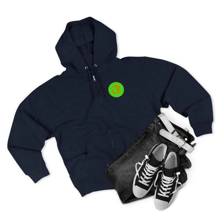 CG TIGER FLAME GREEN ORANGE/LIVE FOR IT ZIP UP