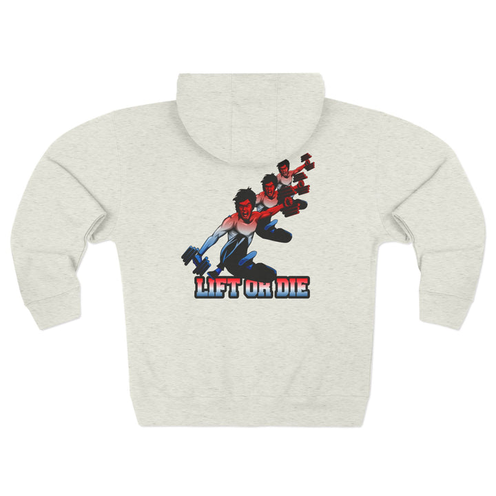 CG LIFT KICK RED WHITE BLUE FADE/LIFT OR DIE ZIP UP