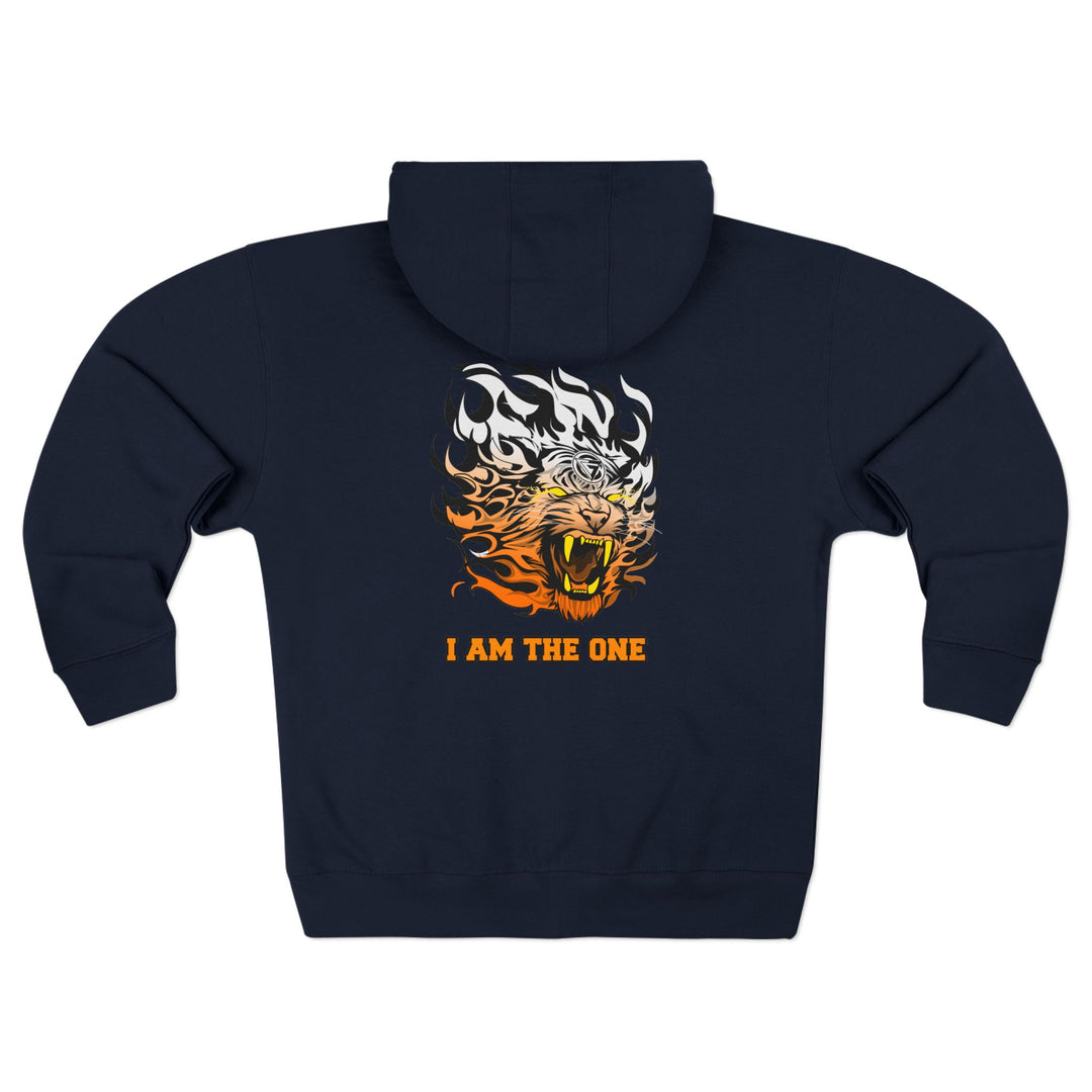 CG TIGER FLAME  ORANGE WHITE FADE /I AM THE ONE ZIP UP