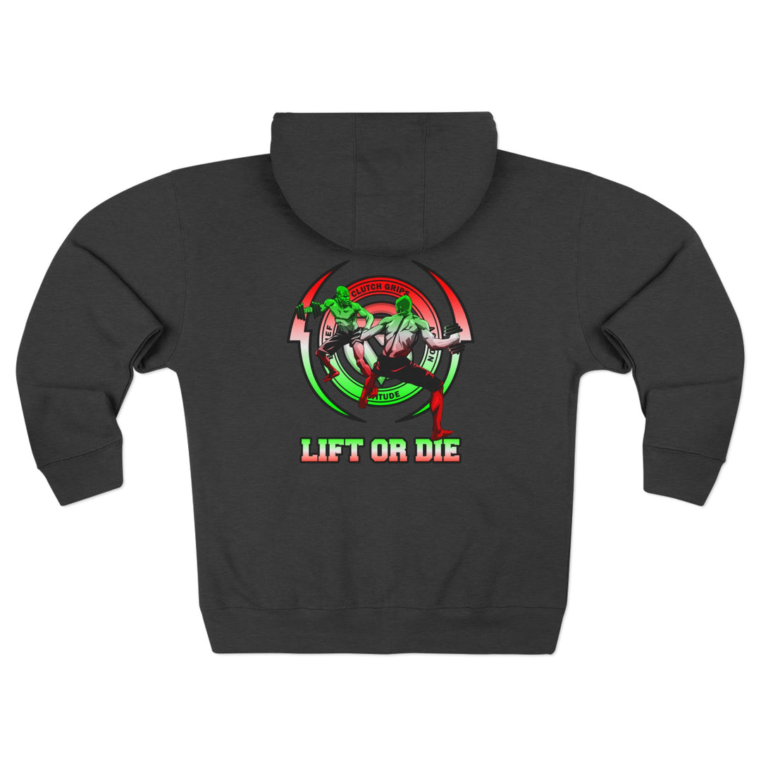 CG YOU VS YOU RED WHITE GREEN /LIFT OR DIE ZIP UP