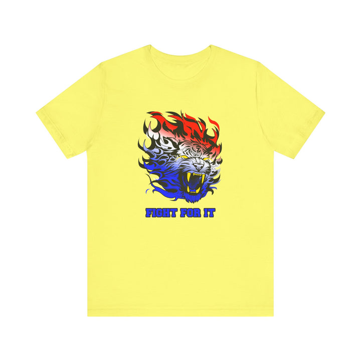 TIGER FLAME RED WHITE BLUE FADE/FIGHT FOR IT