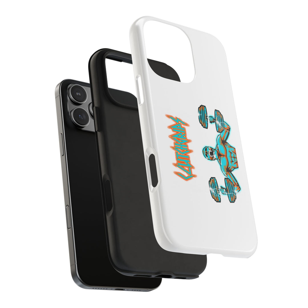 RIDE THE LIGHTNING MIAMI COLORS AQUA ORANGE PHONE CASE/CLUTCHGRIPS