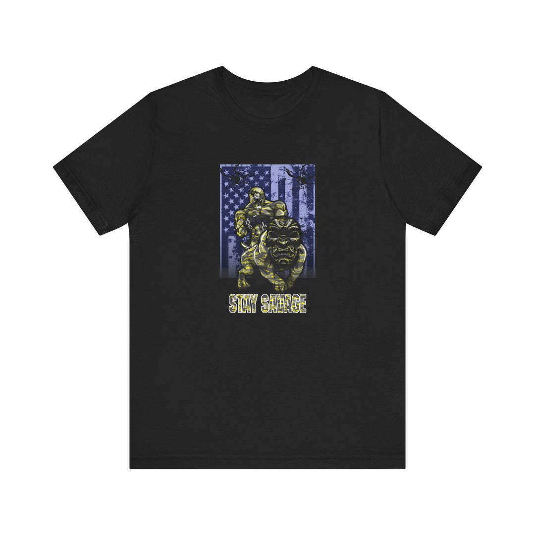 ANGRY DOG YELLOW CAMO FLAG/STAY SAVAGE