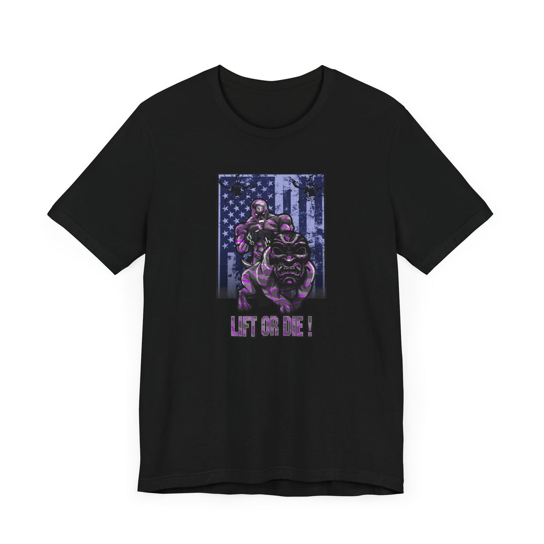 ANGRY DOG PURPLE CAMO FLAG/LIFT OR DIE