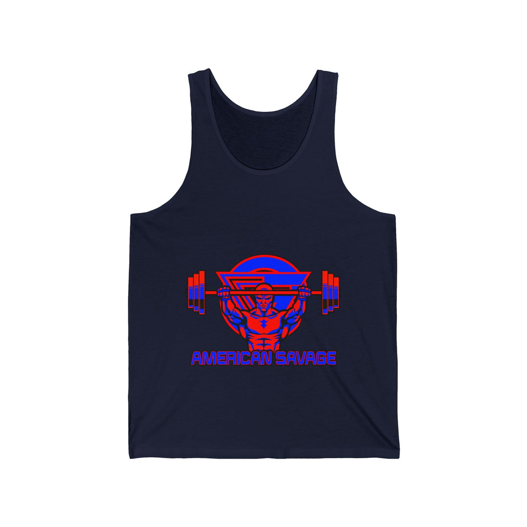 ENTER THE MAC RED BLUE TANK/AMERICAN SAVAGE