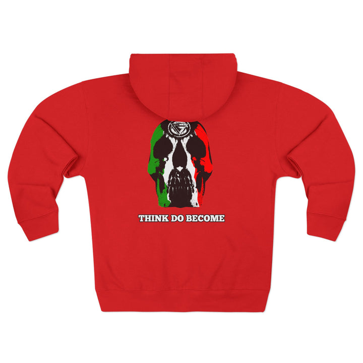 CG SKULL RED WHITE GREEN FADE /THINK DO BECOME ZIP UP