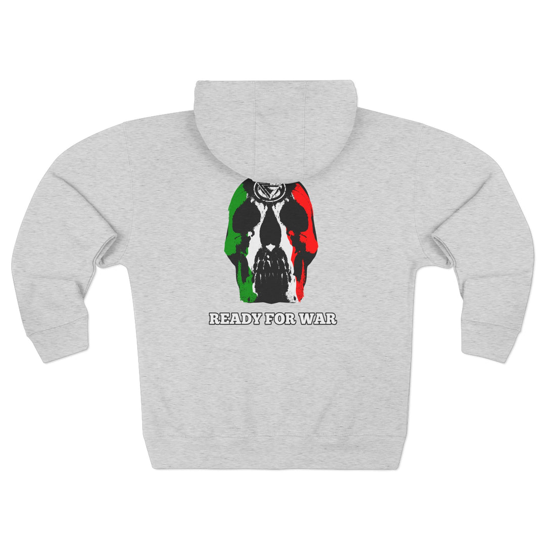 CG SKULL RED WHITE GREEN /READY FOR WAR ZIP UP