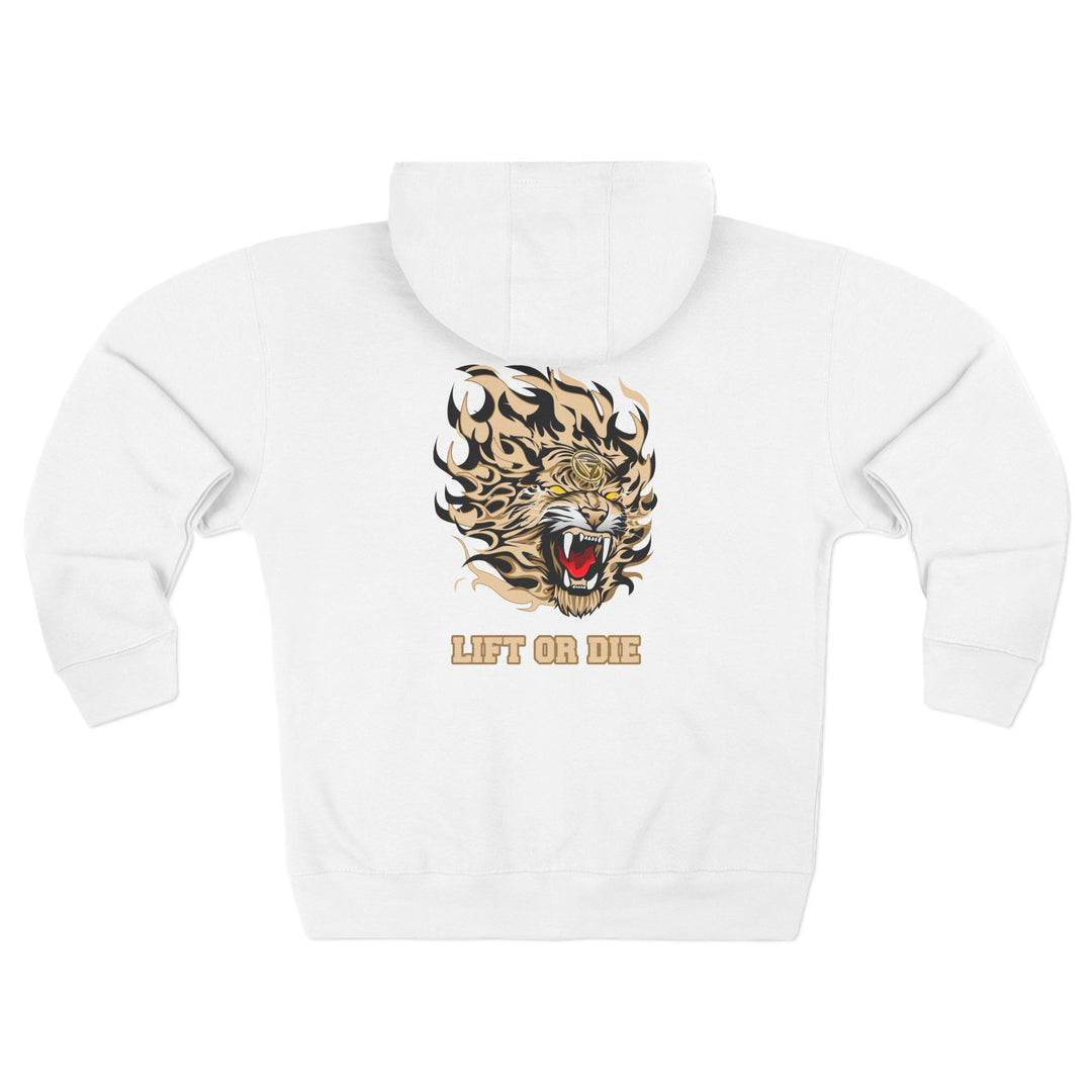CG TIGER FLAME DESSERT SAND /LIFT OR DIE  ZIP UP