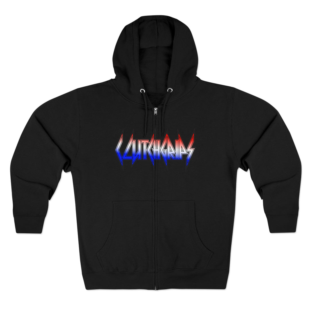 CG APE VS ZILLA 2ND FIGHTRED WHITE BLUE FADE /CONQUER ZIP UP
