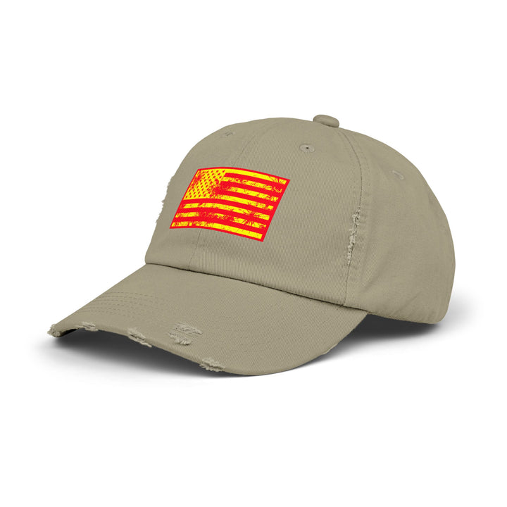BATTLE HARDENED BLOOD RED & GOLD AMERICAN FREEDOM FLAG CAP
