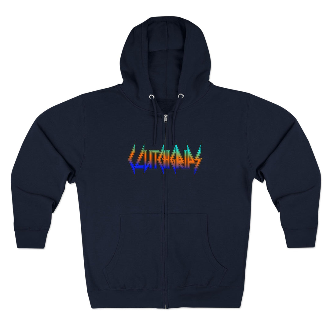 CG TIGER FLAME BLUE ORANGE AQUA FADE /LIFT OR DIE ZIP UP