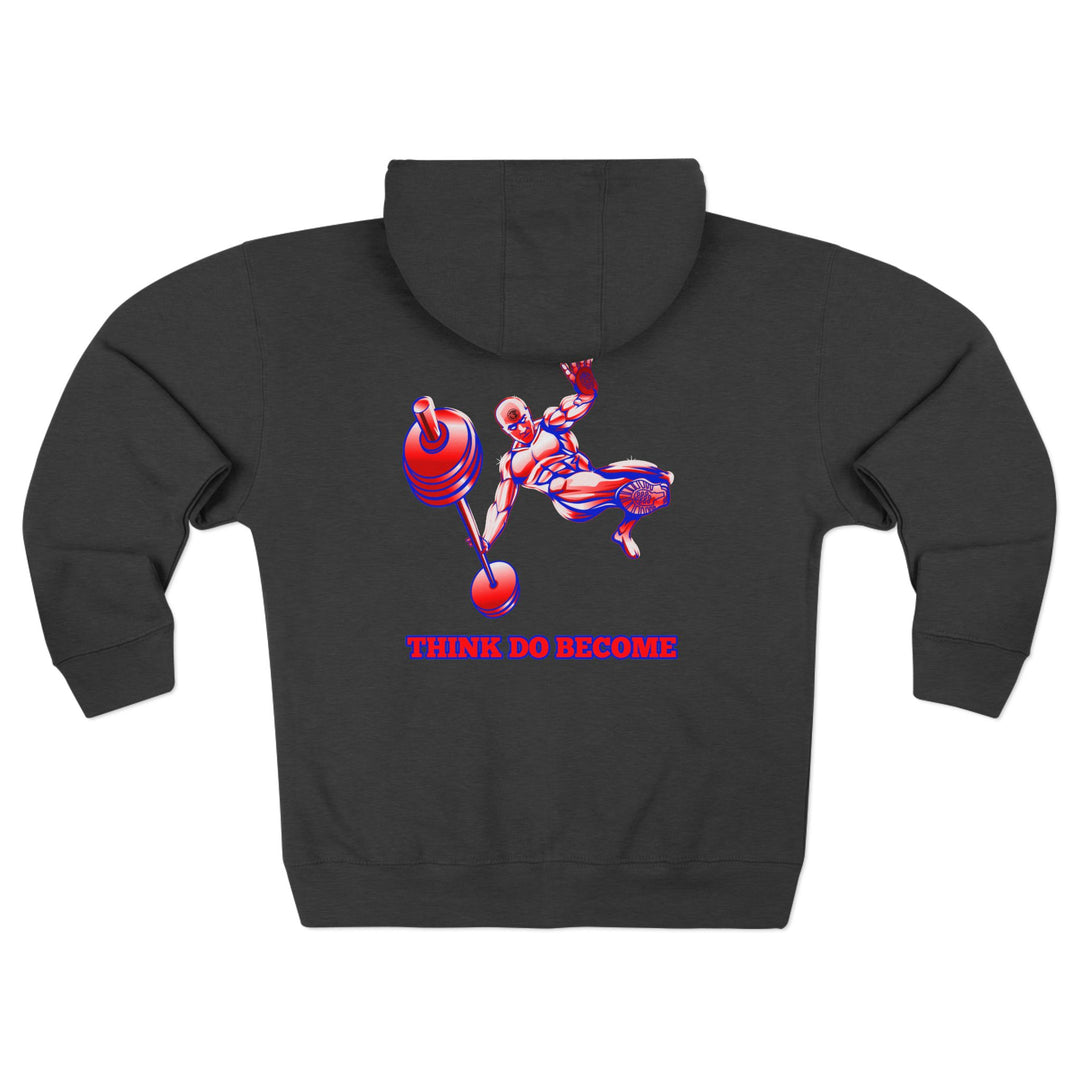 CG MAC JUMP RED WHITE BLUE /THINK DO BECOME ZIP UP