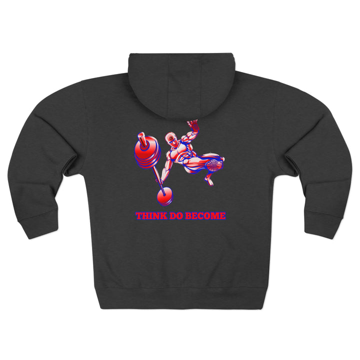 CG MAC JUMP RED WHITE BLUE /THINK DO BECOME ZIP UP