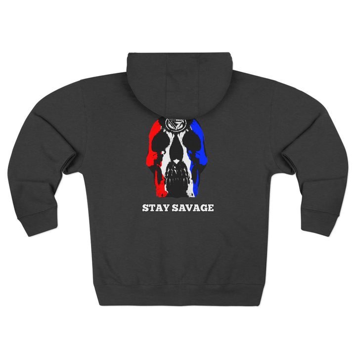 CG SKULL RED WHITE BLUE/STAY SAVAGE ZIP UP