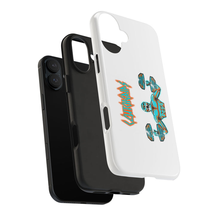 RIDE THE LIGHTNING MIAMI COLORS AQUA ORANGE PHONE CASE/CLUTCHGRIPS