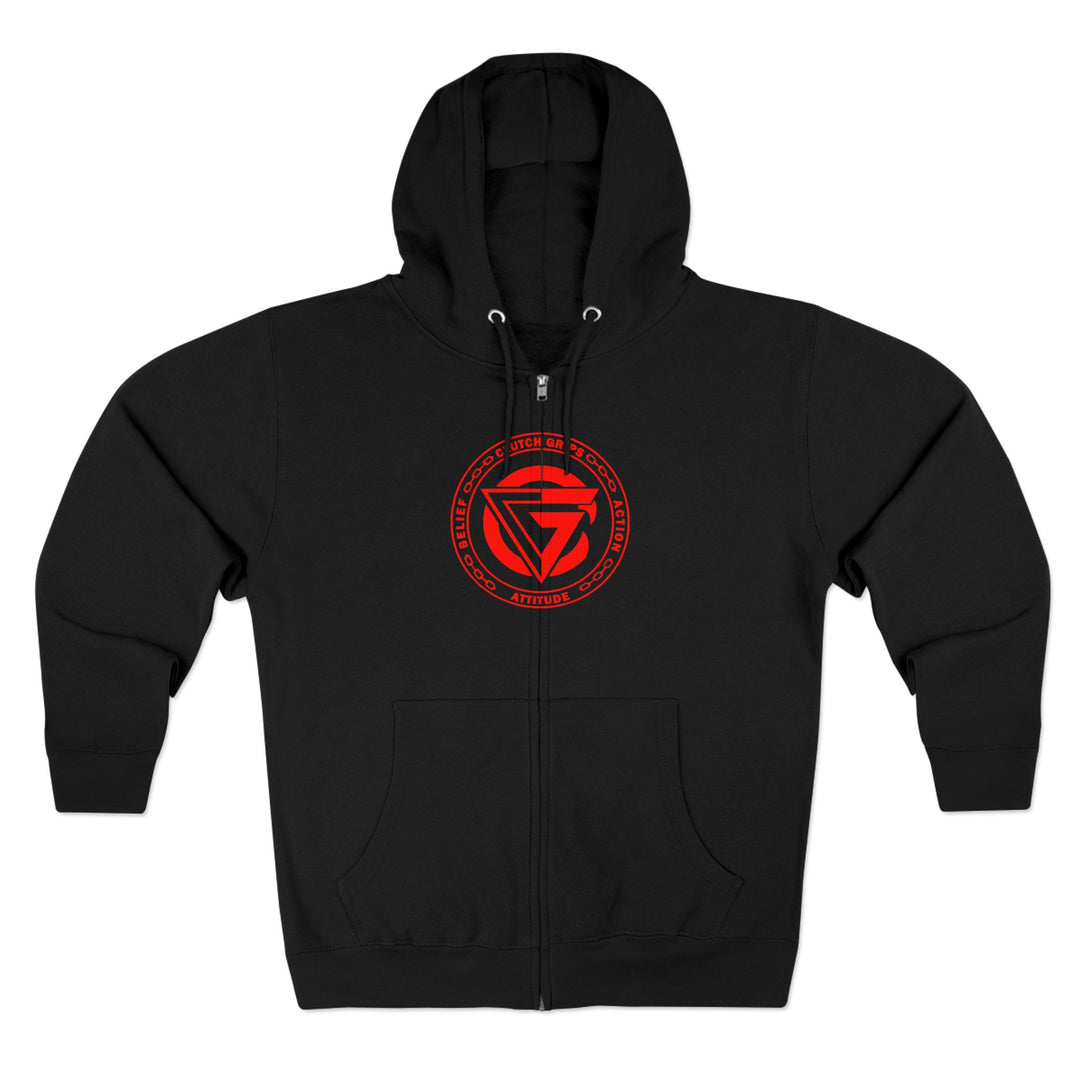 CG LION HEART RED BLACK /STAY SAVAGE  ZIP UP