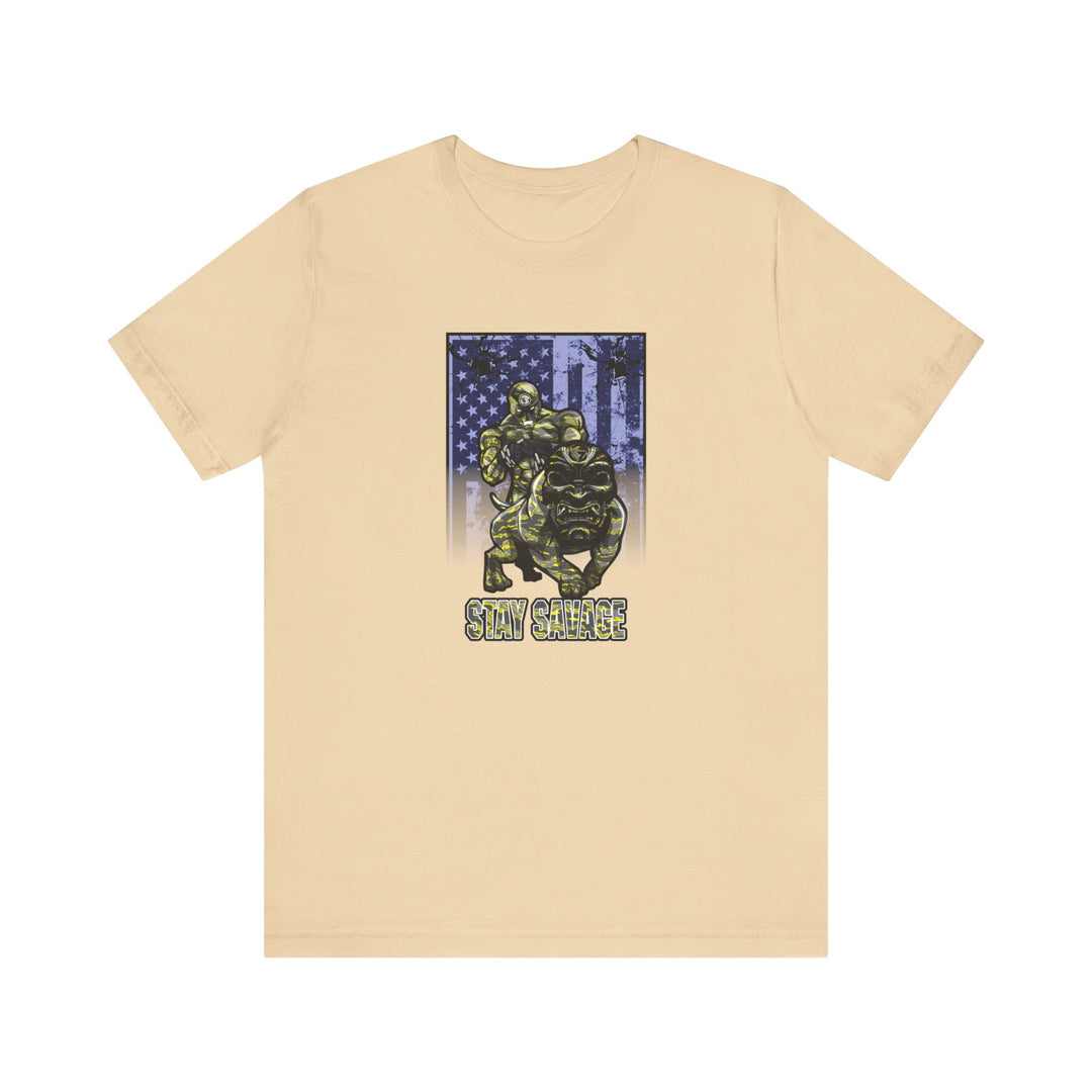ANGRY DOG YELLOW CAMO FLAG/STAY SAVAGE