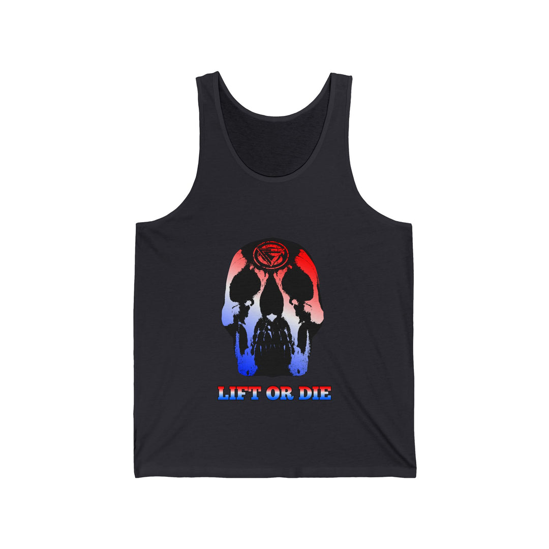 SKULLATOR TANK RED WHITE BLUE /LIFT OR DIE