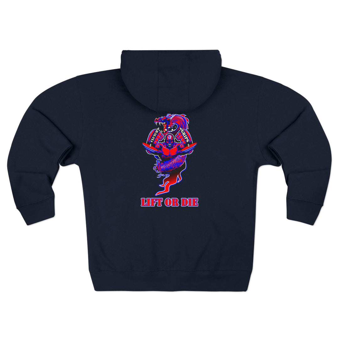 MAC DRAGON SNAP RED BLUE /LIFT OR DIE ZIP UP