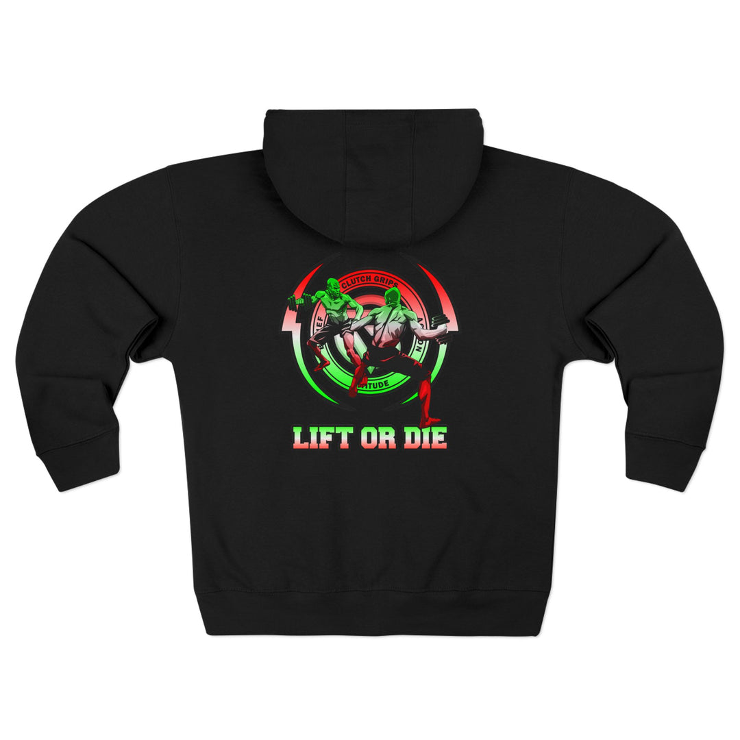 CG YOU VS YOU RED WHITE GREEN /LIFT OR DIE ZIP UP