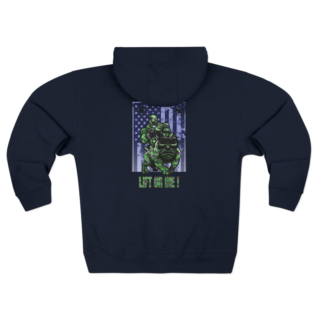 CG ANGRY DOG GREEN GREY CAMO /LIFT OR DIE ZIP UP