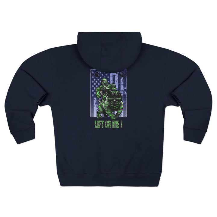 CG ANGRY DOG GREEN GREY CAMO /LIFT OR DIE ZIP UP