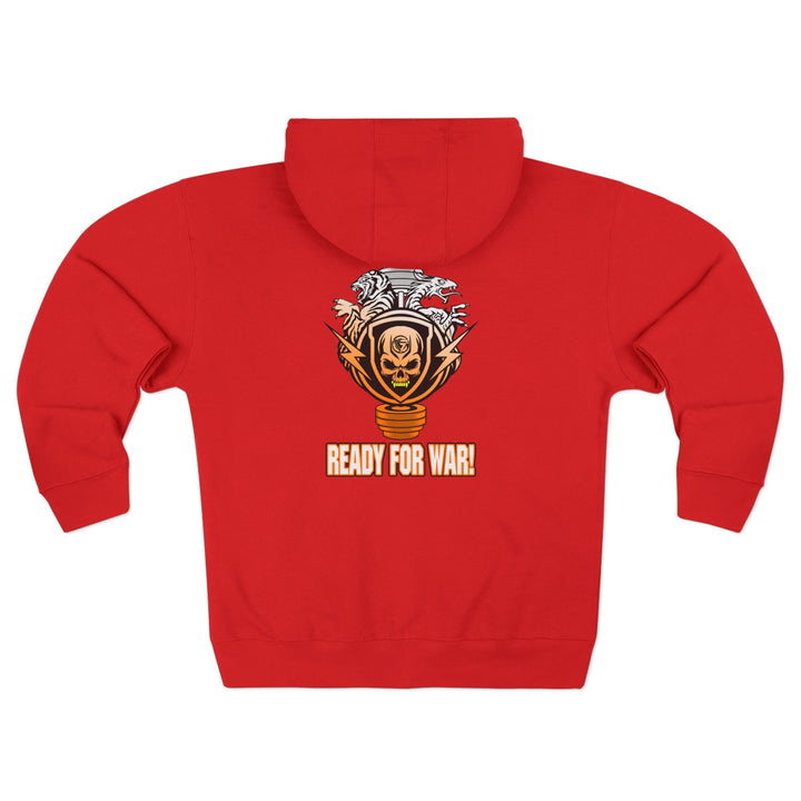 CG SKULLATOR SGL BELL DRAGON TIGER ORANGE WHITE  FADE /READY FOR WAR ZIP UP