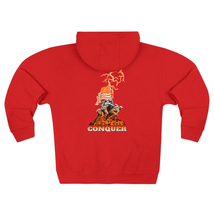 CG A AMERICAN WARRIORS ORANGE WHITE FADE /CONQUER ZIP UP