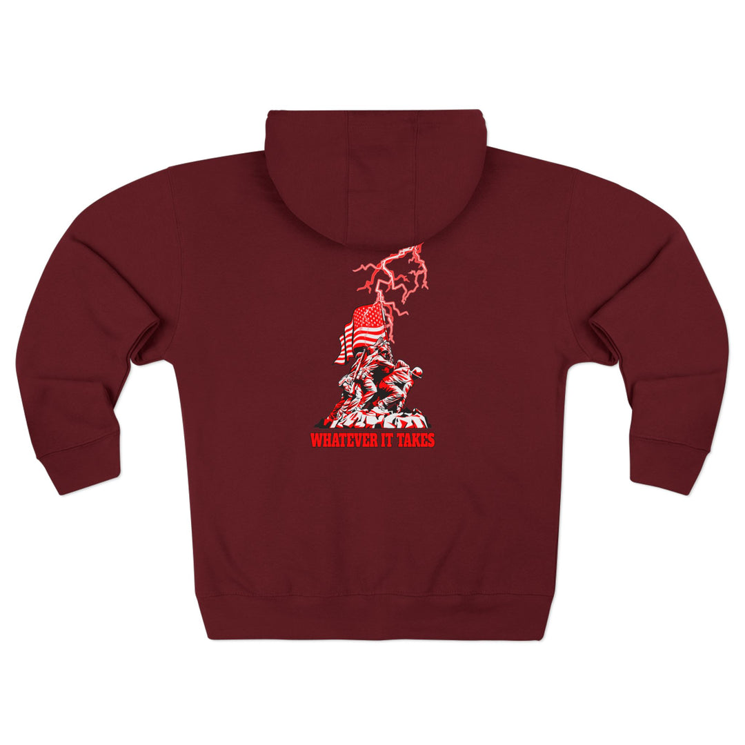 CG AMERICAN WARRIOR RED WHITE /WHATEVER IT TAKES ZIP UP