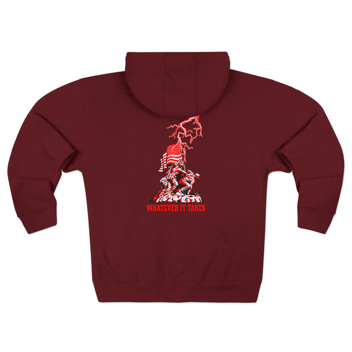 CG AMERICAN WARRIOR RED WHITE /WHATEVER IT TAKES ZIP UP