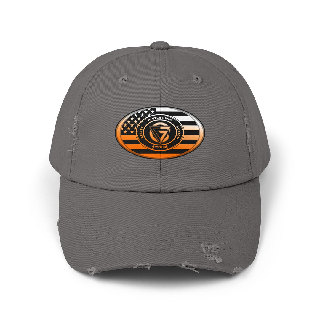 CG ORANGE WHITE FADE OVAL FLAG CAP