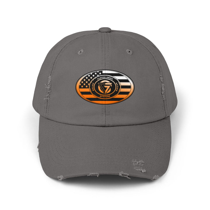 CG ORANGE WHITE FADE OVAL FLAG CAP