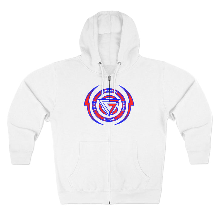 SAMURAI MASK RED WHITE BLUE /CLUTCHGRIPS  ZIP UP