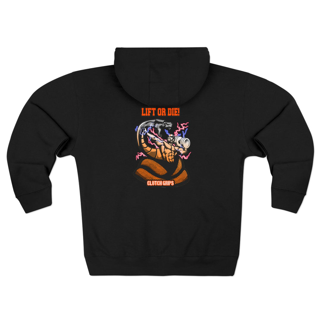 MAC VS SNAKE ORANGE WHITE FADE /LIFT OR DIE ZIP UP