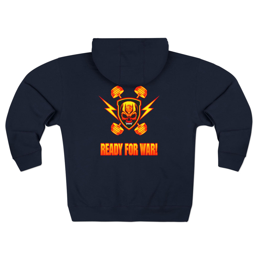 CG DBL SKULL BELL RED GOLD/READY FOR WAR ZIP UP