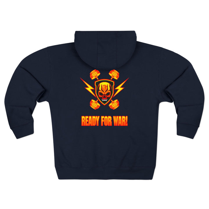 CG DBL SKULL BELL RED GOLD/READY FOR WAR ZIP UP