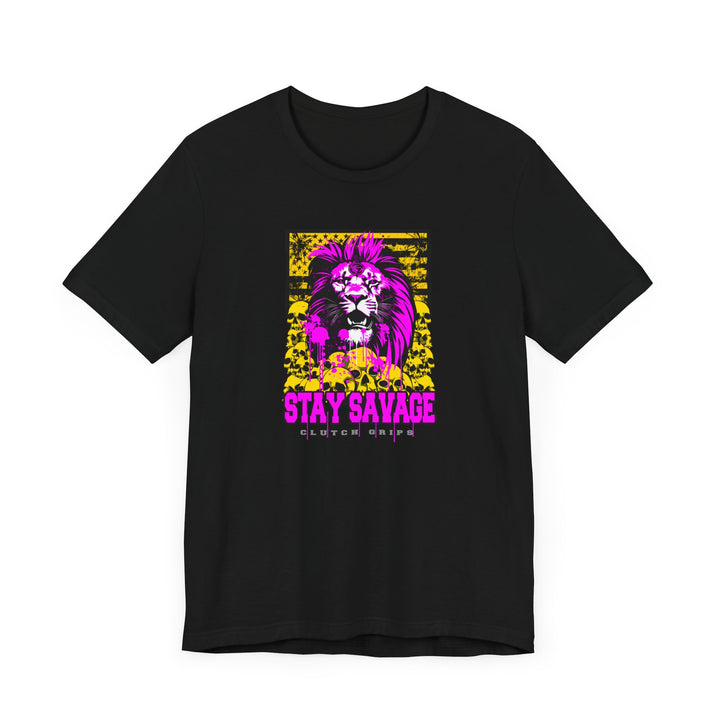 LION HEART FREEDOM TEE PURPLE GOLD /STAY SAVAGE