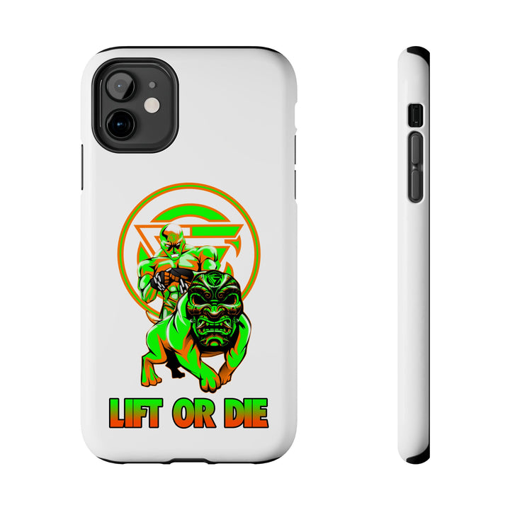 ANGRY DOG ORANGE GREEN PHONE CASE /LIFT OR DIE