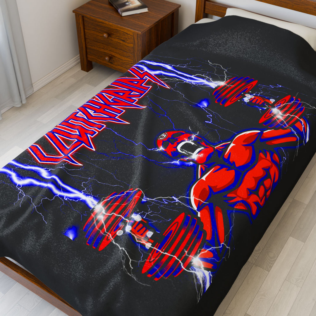 RIDE THE LIGHTNING RED BLUE /CLUTCHGRIPS BLANKET