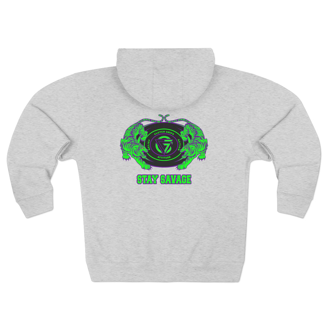CG TIGER VS TIGER PURPLE GREEN /STAY SAVAGE ZIP UP